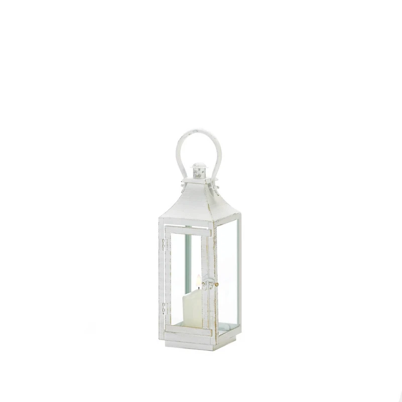 12" Traditional White Lantern