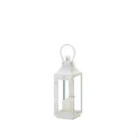 12" Traditional White Lantern