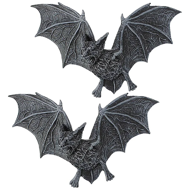 Design Toscano 4" The Vampire Bats of Castle Barbarosa Wall Sculptures Set, 2ct.