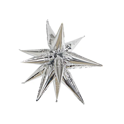 26" Silver Starburst Foil Balloon by Celebrate It™