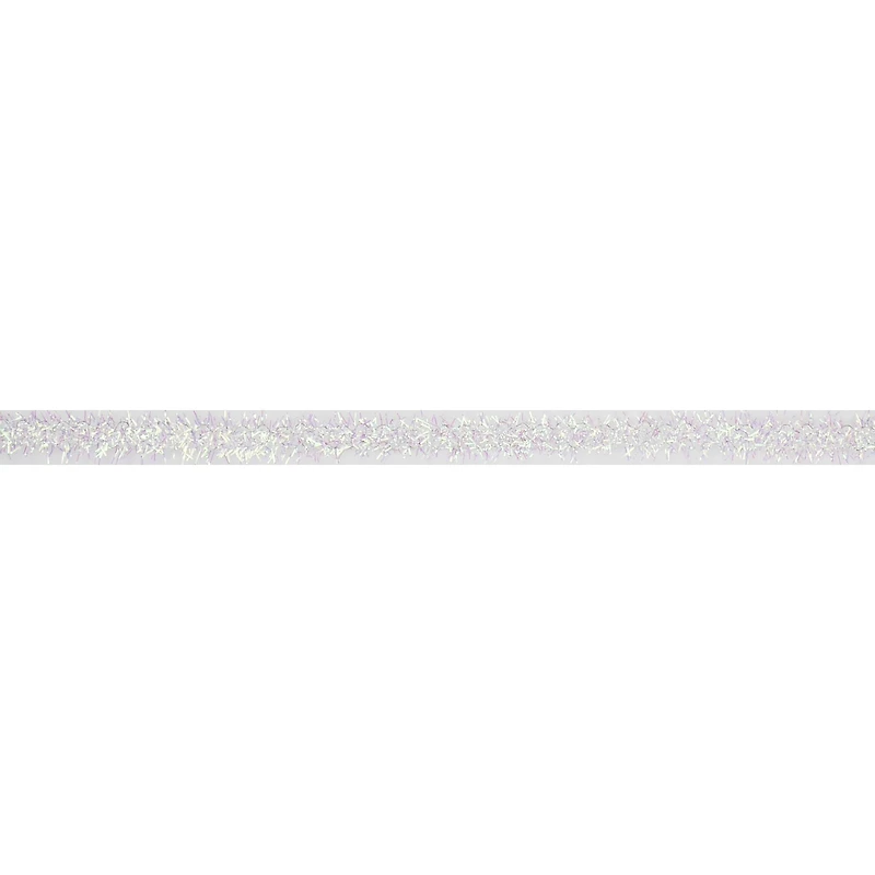 2/5" x 40ft. White Tinsel Wired Trim Ribbon by Celebrate It®