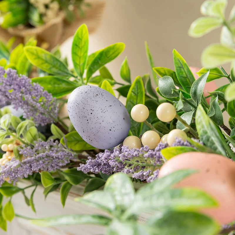 Glitzhome® 72" Easter Egg & Lavender Garland