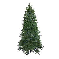 9ft. Pre-Lit Neola Fraser Fir Artificial Christmas Tree, Dual LED Lights with Instant Connect Technology