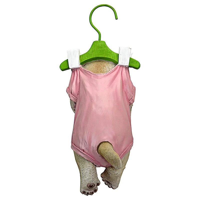 Design Toscano 13" Hanger Hound Labrador Retriever Hanging Puppy Dog Statue