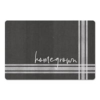 Black with White Stripes Home Grown Floor Mat