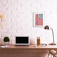 Stupell Industries American Flag Birds on Wall Political Statement Canvas Wall Art