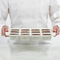 Trudeau® Structure Silicone™ 12-Cavity Confetti Fuchsia Brownie Pan
