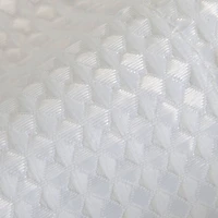 Elle Décor White Jacquard Solid Weave Shower Curtain