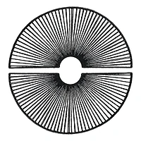 American Art Decor Twin Eclipses 2-Piece Black Paper Rope Wall Art - 30.25" x 30.25"