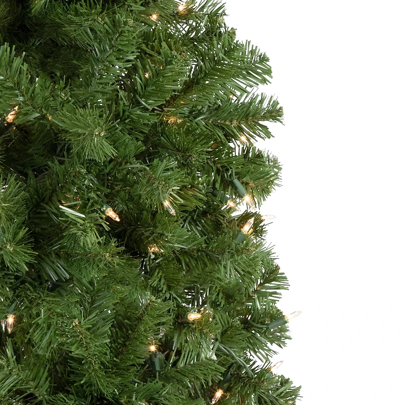 7.5ft. Pre-Lit Hazelton Spruce Artificial Christmas Tree, Clear Lights