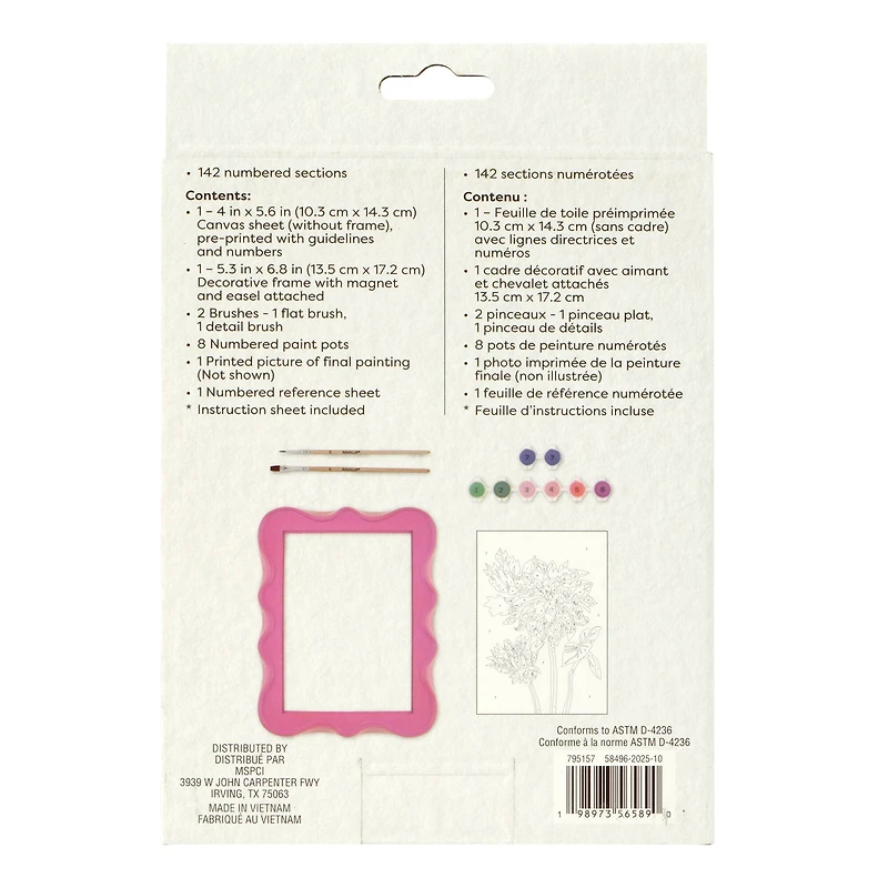 Pink Flower Paint-by-Number Framed Mini Kit by Artist's Loft®