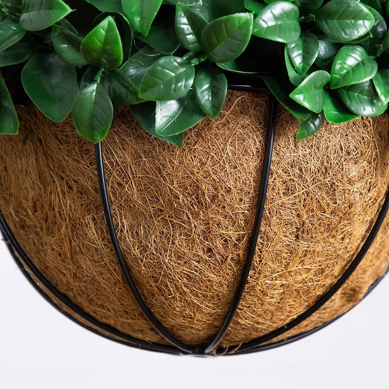 18in. UV Resistant Artificial Gardenia Hanging Basket (Indoor/Outdoor)