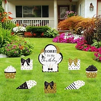 Kate Aspen® Black & Gold Birthday Yard Sign Set