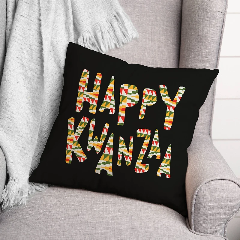 Happy Kwanzaa 2 Throw Pillow