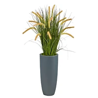 3ft. Onion Grass Plant in Gray Planter