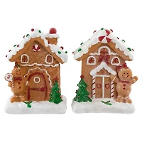 Gingerbread Houses with Gingerbread Boy & Girl Christmas Decoration Set