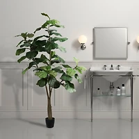 6ft. Potted Artificial Fiddle Tree