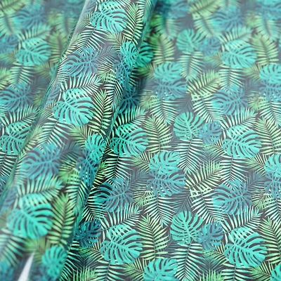 Green Tropical Leaves Heat Transfer Vinyl by Make Market®
