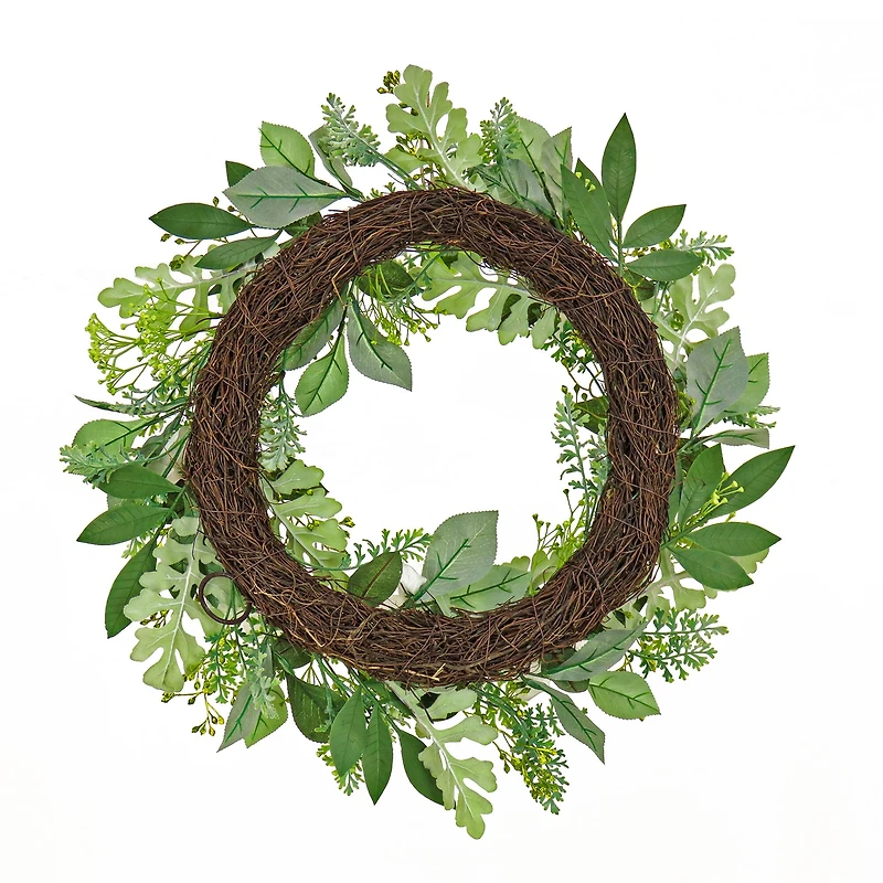 24'' Rose and Anemone Flowers Wreath