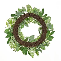 24'' Rose and Anemone Flowers Wreath