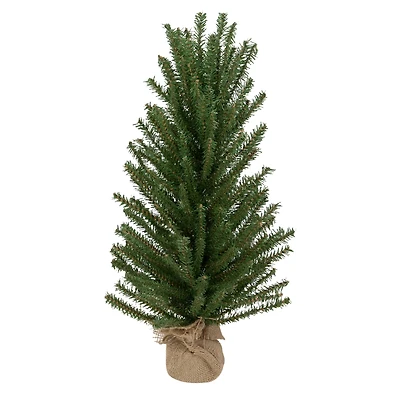 24" Unlit Scottsdale Mini Pine Artificial Christmas Tree with Burlap Base