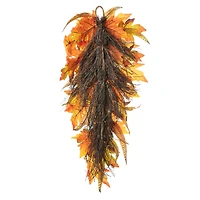 Glitzhome® 26" Sunflower Pumpkin Leaf Swag