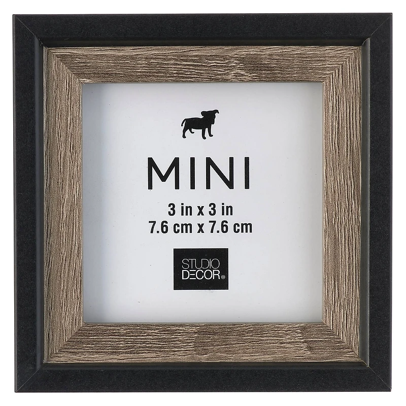 24 Pack: Gray & Black 3" x 3" Mini Frame by Studio Décor®