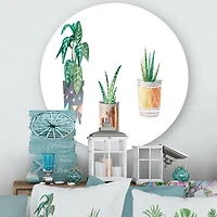 Designart - Three Potted Houseplants