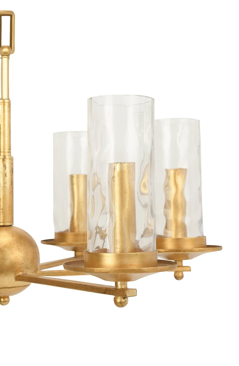 Hello Honey® Antiqued Gold 6-Light Chandelier