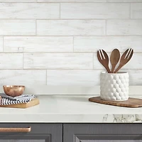 RoomMates White & Light Blue Shiplap Wood Plank Peel & Stick Giant Wall Decals