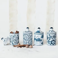 Hello Honey® 4.5" Blue Blossom Enchantment Stoneware Jar Set