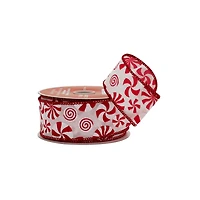 1.5" x 30ft. Peppermint Swirl Wired Ribbon by Celebrate It®