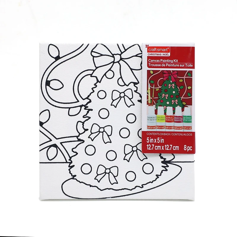 5" x 5" Christmas Tree Canvas Painting Kit by Artist's Loft™