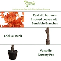 4ft. Autumn Rustic Maple Artificial Fall Tree