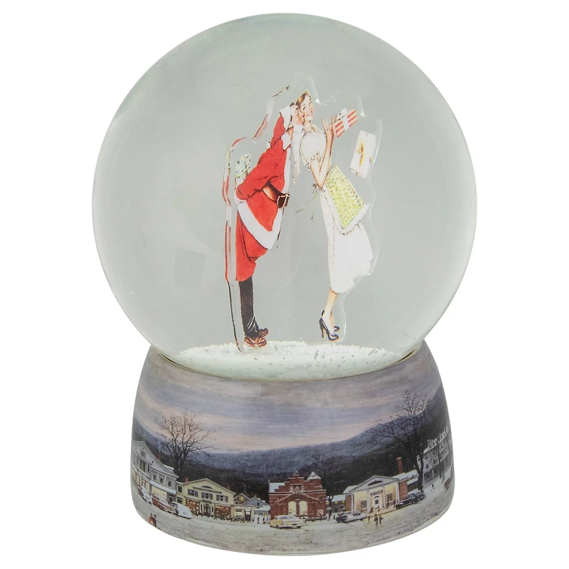 6.5" Norman Rockwell Christmas Surprise Snow Globe