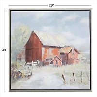 Multi Polystone Modern Farmhouse Framed Wall Art, 28" x 28"
