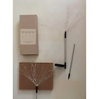 Hello Honey® Black Stainless Steel Stakes with LED Solar Powered Starburst Light & 180 Lights, 4ct.