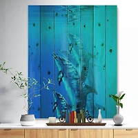 Designart - Dolphin in Blue Sea