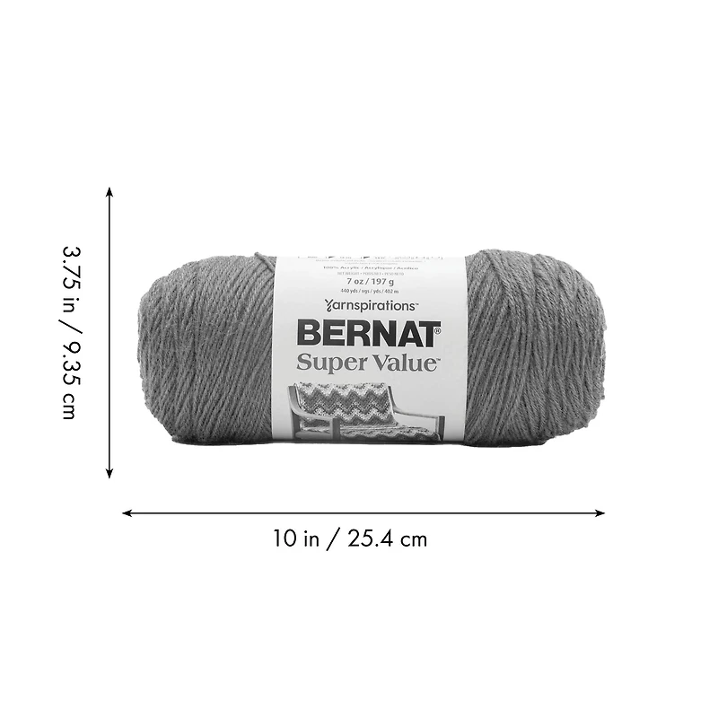 3 Pack Bernat® Super Value™ Solid Yarn