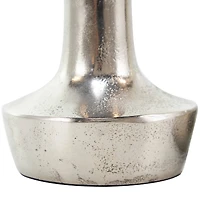 Silver Aluminum Candle Holder with Rounded Base Set