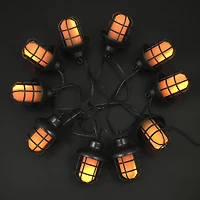 10ct. Orange Flickering LED Solar String Lights by Ashland®