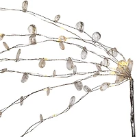 LED Lighted Willow Branch Christmas Spray - 40" - Silver - Warm White