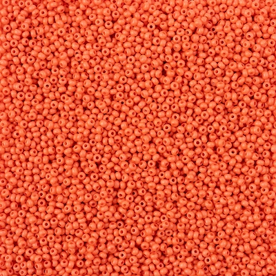 John Bead Terra Intensive 11/0 Matte Orange Czech Glass Seed Beads, 250g