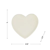 4" White Ceramic Heart Trinket Tray by Make Market®