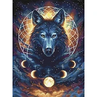 LetiStitch Dream Catcher Wolf Counted Cross Stitch Kit