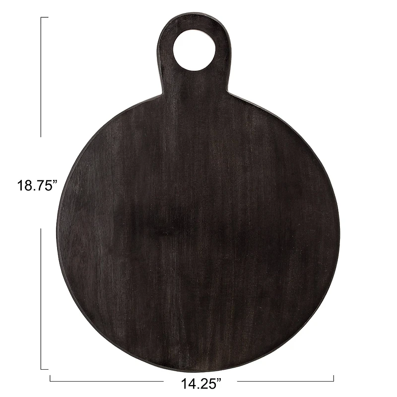 Hello Honey® 19" Black Acacia Wood Tray/Cutting Board