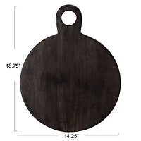 Hello Honey® 19" Black Acacia Wood Tray/Cutting Board