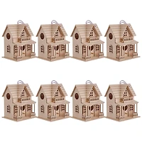 8 Pack: Wood Mini Birdhouse by Make Market®