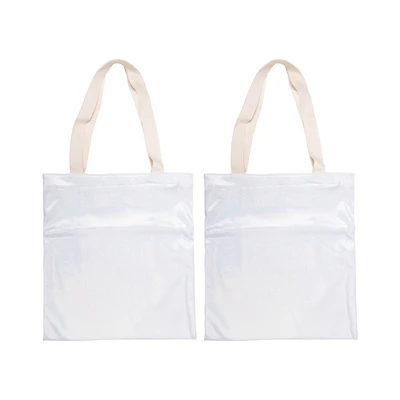 Craft Express Sublimation Glitter Tote Bags, 2ct.