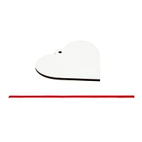 3.5" Heart Hardboard Sublimation Ornaments, 5ct. by Make Market®